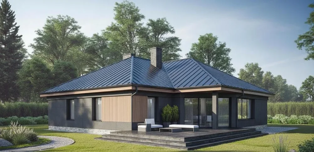 Проект Одноэтажный дом 23 на 17, 232 м2