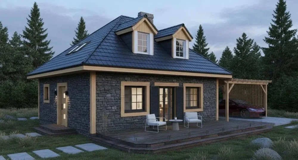 Проект Двухэтажный дом 10 на 10, 130 м2