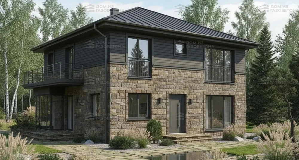 Проект Двухэтажный дом 15 на 12, 185 м2