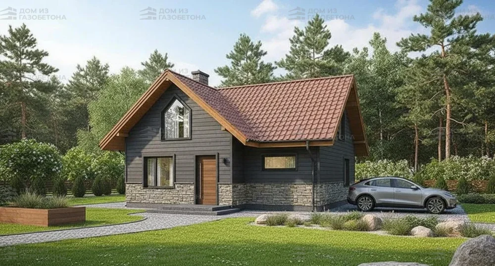 Проект Двухэтажный дом 8 на 8, 47 м2