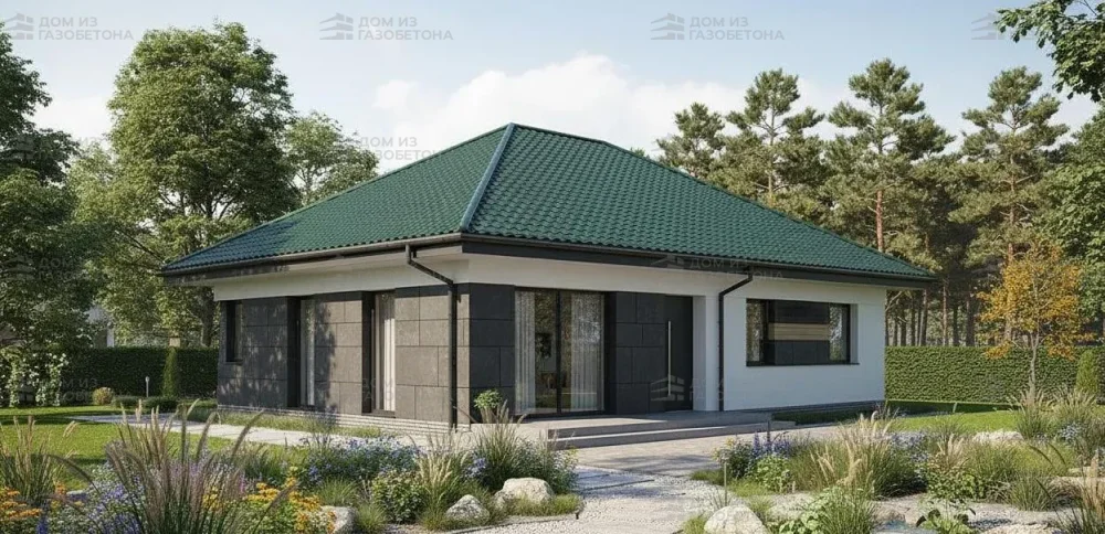 Проект Одноэтажный дом 13 на 13, 121 м2