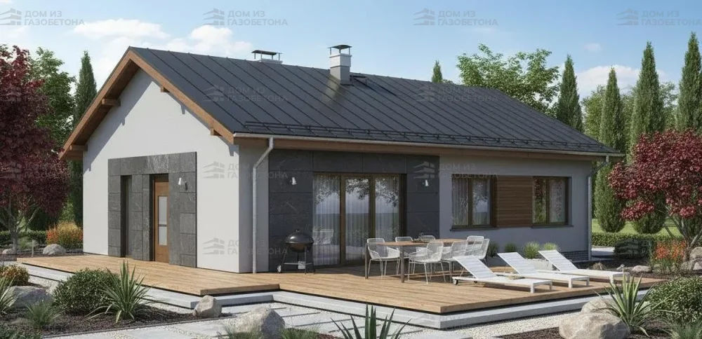 Проект Одноэтажный дом 12 на 11, 94 м2