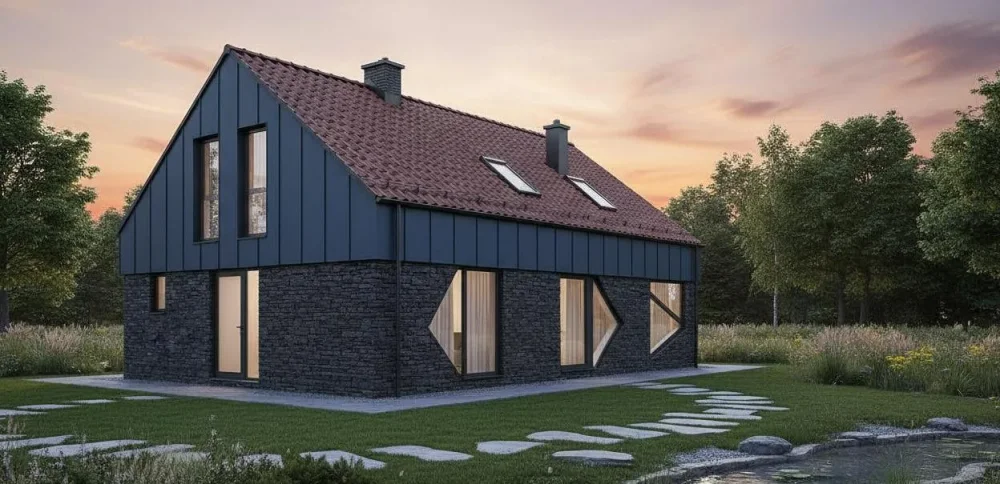 Проект Одноэтажный дом 13 на 11, 113 м2