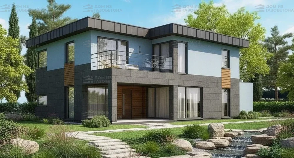 Проект Двухэтажный дом 19 на 19, 286 м2