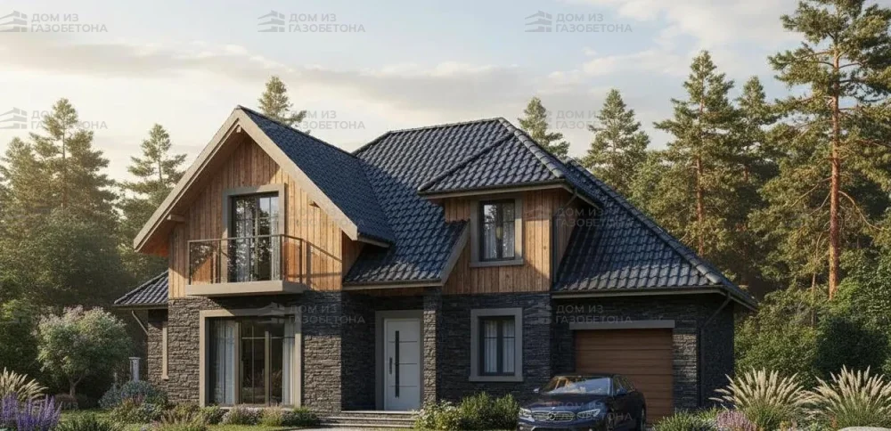 Проект Двухэтажный дом 14 на 10, 157 м2