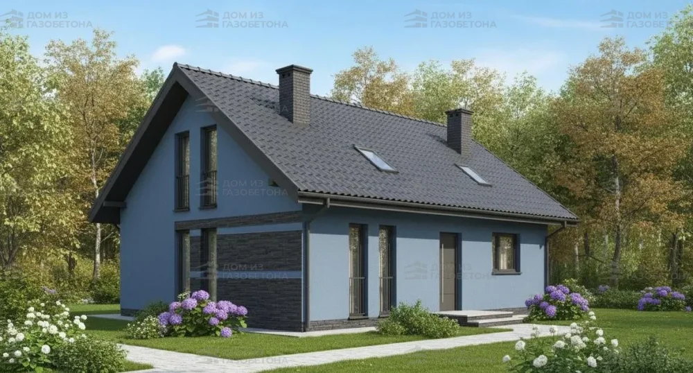 Проект Двухэтажный дом 11 на 13, 110 м2